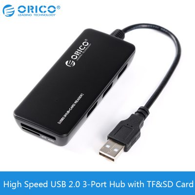 ORICO-H3TS-U2-BK-High-Speed-Multi-3-ports-USB-2-0-HUB-Card-Reader-font