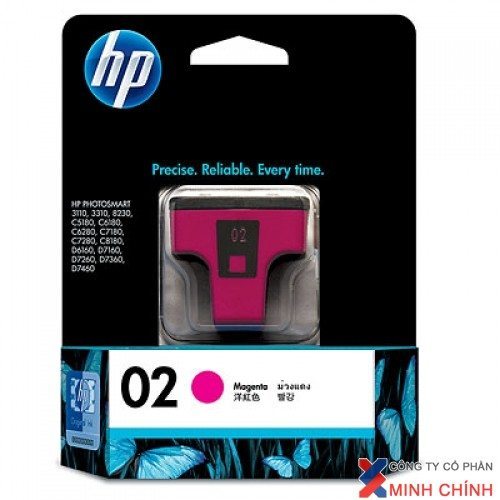 Mực in Phun màu HP 02 (C8772WA) Magenta – Màu đỏ Mực in Phun màu HP 02 (C8772WA) Magenta – Màu đỏ
