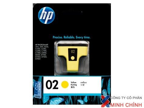 Mực in Phun màu HP 02 (C8773WA) Yellow – Màu vàng Mực in Phun màu HP 02 (C8773WA) Yellow – Màu vàng