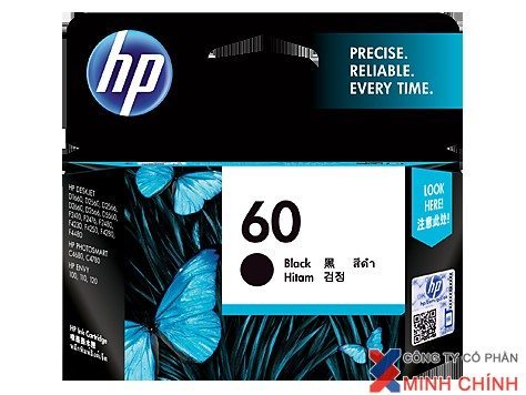 Mực in Phun màu HP 60 (CC640WA) Black – Màu đen Mực in Phun màu HP 60 (CC640WA) Black – Màu đen