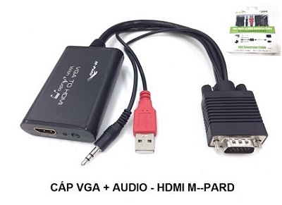 Káº¿t quáº£ hÃ¬nh áº£nh cho chuyá»n Äá»i VGA to HDMI + audio M-Pard MD008