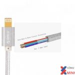 Cáp sạc iphone 5 dây bọc, chống xoắn dài 1m, Orico LTF-10
