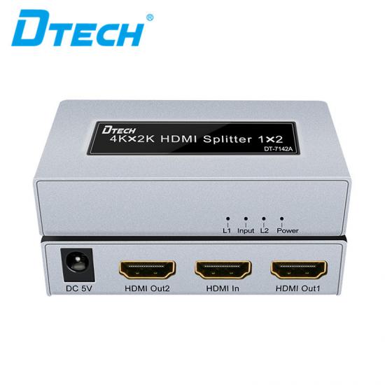 Bộ chia HDMI 1 VÀO 2 RA hỗ trợ 4Kx2K DTECH DT-7142A Bộ chia HDMI 1 VÀO 2 RA hỗ trợ 4Kx2K DTECH DT-7142A