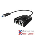 Cáp USB 3.0 -> 2 Ports LAN Unitek (Y – 3463)