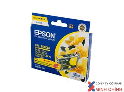 MỰC IN EPSON bộ T063 – C13T0634 màu vàng MỰC IN EPSON bộ T063 – C13T0634 màu vàng