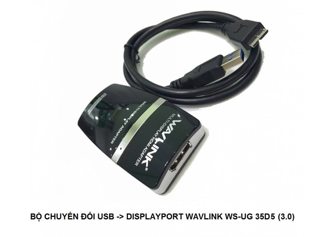 BỘ CHUYỂN ĐỔI USB MICRO-B (3.0) -> DISPLAYPORT WAVLINK (WS-UG 35DP5)
