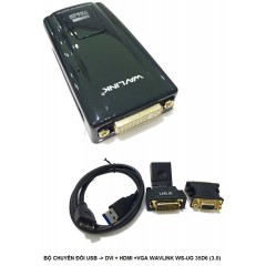 BỘ CHUYỂN ĐỔI USB MICRO-B (3.0) -> DVI + HDMI + VGA WAVLINK (WS-UG 35D6)