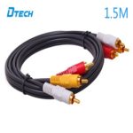 CÁP AV 3 Đầu RCA 1,5M (Hoa Sen) DTECH (DT-6205)