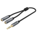 Cáp âm thanh AUX 3.5MM UNITEK có hai ổ cắm cái để chia sẻ âm thanh Y-C956ABK