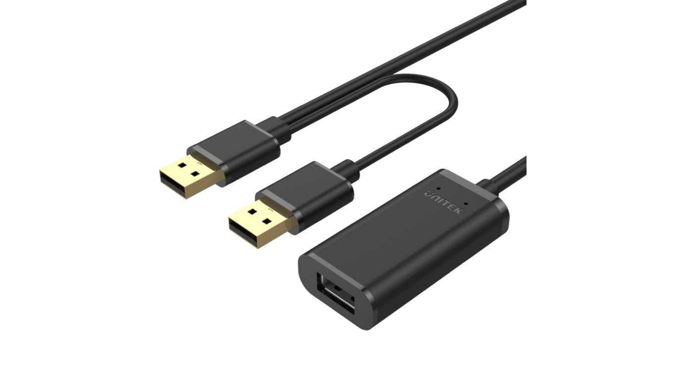 Cáp USB 2.0 nối dài 5m chính hãng Unitek Y-277 Cáp USB 2.0 nối dài 5m chính hãng Unitek Y-277