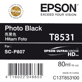 Mực in Epson màu đen T8531 Photo Black Cartridge 80ml Cho máy SC-P807