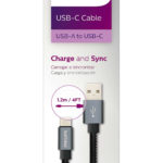 Cáp USB 2.0->Type-C 1.2M PHILIPS DLC2528B/97