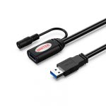 Cáp USB 3.0 nối dài 20m có IC khuếch đại hỗ trợ cổng cấp nguồn Unitek Y-3007