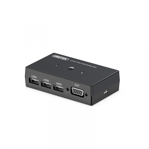 Bộ chuyển mạch VGA/USB KVM 2 vào 1 ra UNITEK U-8709ABK Bộ chuyển mạch VGA/USB KVM 2 vào 1 ra UNITEK U-8709ABK