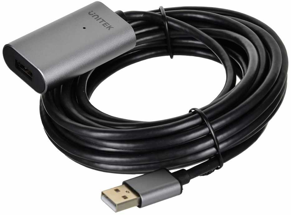 Cáp Nối Dài USB 2.0 Có IC + Nguồn 5V 2A Unitek Y-271 Dài 5M Cáp Nối Dài USB 2.0 Có IC + Nguồn 5V 2A Unitek Y-271 Dài 5M