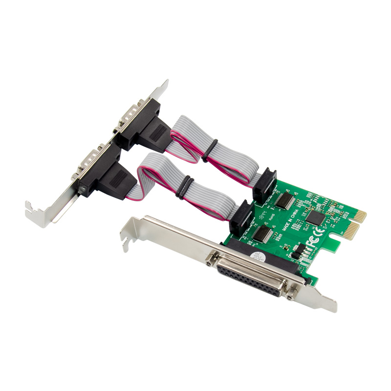 Card PCI-E To 2 cổng RS232 + LPT với Chipset ASIX AX99100 Card PCI-E To 2 cổng RS232 + LPT với Chipset ASIX AX99100