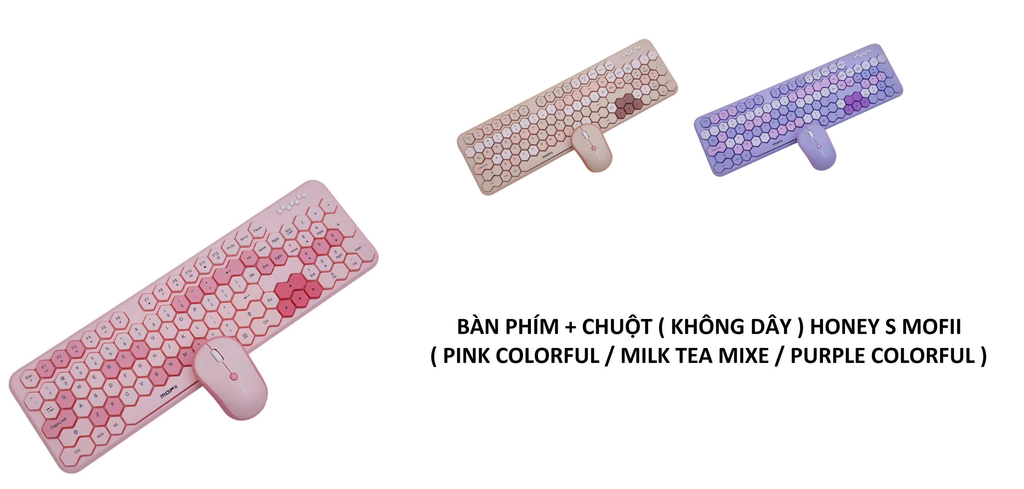 BỘ PHÍM CHUỘT KHÔNG DÂY MOFII HONEY S BỘ PHÍM CHUỘT KHÔNG DÂY MOFII HONEY S