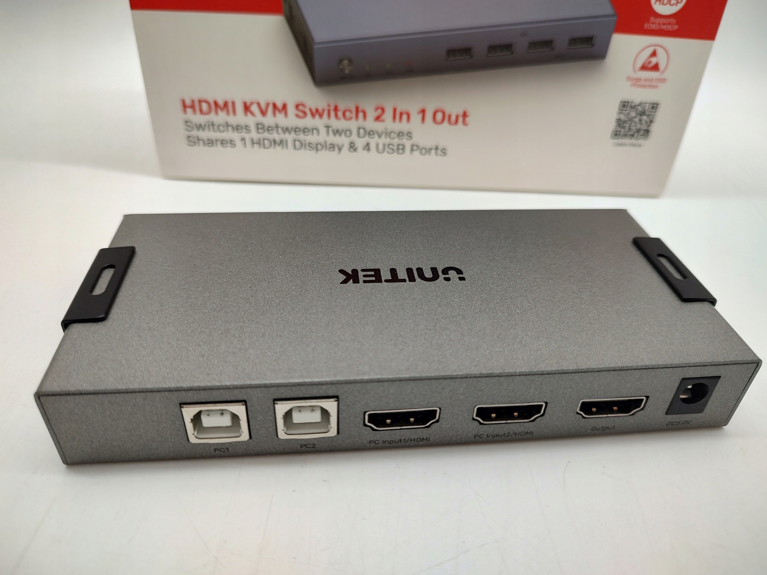 SWICH HDMI 2.0 KVM Switch 2 In 1 Out UNITEK V307A