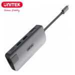 Bộ chia/ Hub Type-C -> HDMI +VGA+LAN Unitek Y-DK 09016GY