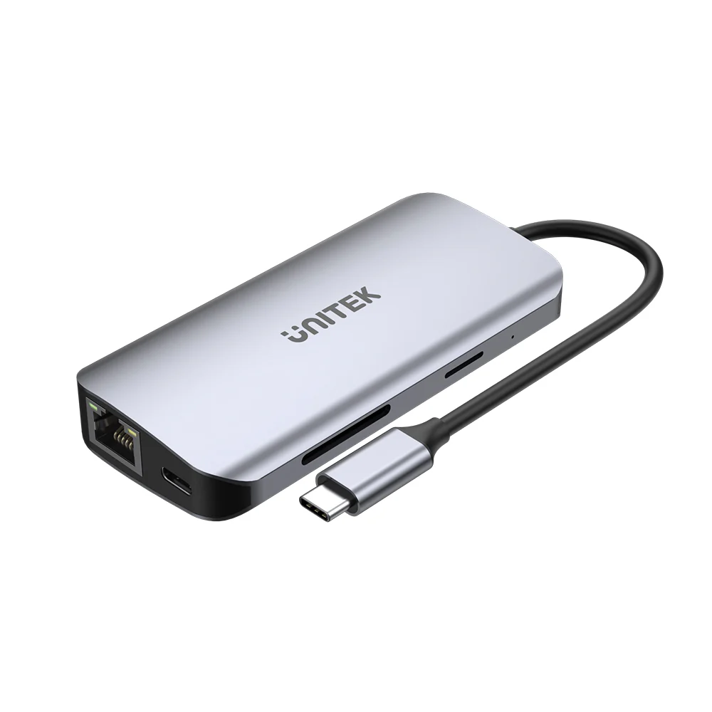 Bộ chia USB-C Unitek 3xUSB/2xHDMI MST/SD/Gb/PD100W D1122A Bộ chia USB-C Unitek 3xUSB/2xHDMI MST/SD/Gb/PD100W D1122A
