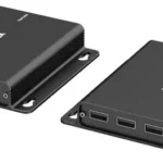 Bộ Mở Rộng USB to Lan 150m Với Hub Chia 4 Cổng USB UNITEK U1222ABK01-EU