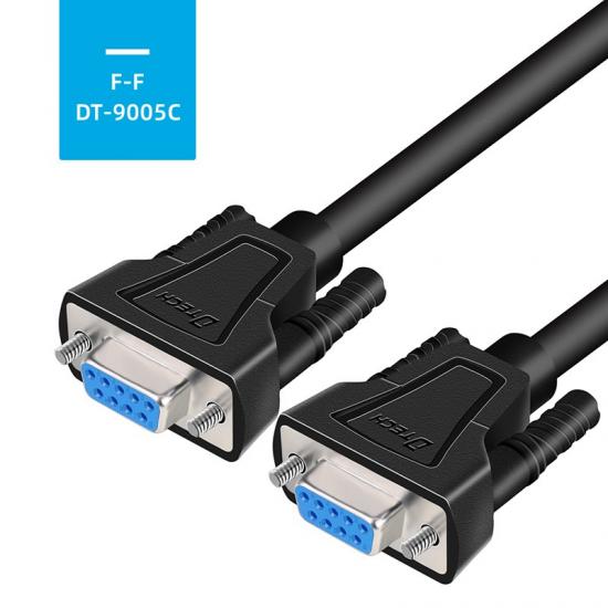 Cáp nối tiếp RS232 DB9 sang DB9 cái màu đen DTECH DT-9005C (F-F) dài 1.5m, 2m, 3m, 5m Cáp nối tiếp RS232 DB9 sang DB9 cái màu đen DTECH DT-9005C (F-F) dài 1.5m, 2m, 3m, 5m