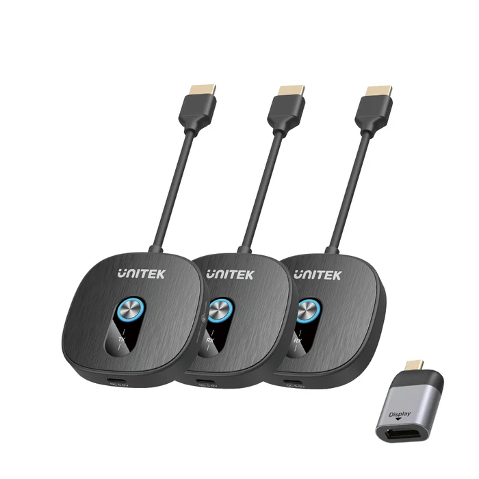 Bộ phát HDMI không dây 1080p với hai bộ thu UNITEK V1711ABK01